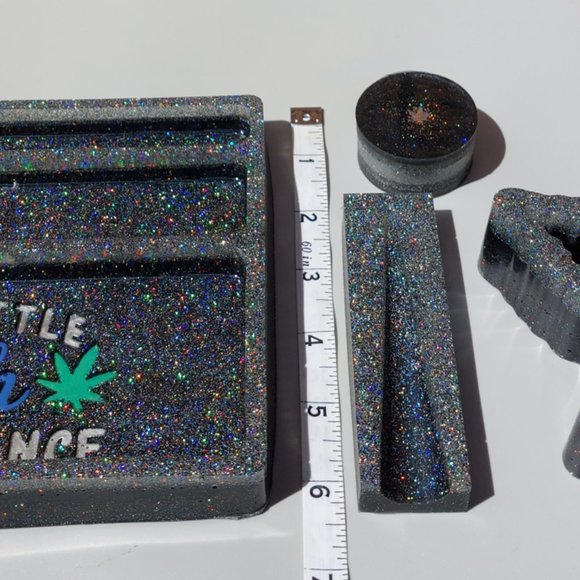 Happy 420 Rolling Tray & Ashtray Set - Picture 8 of 11